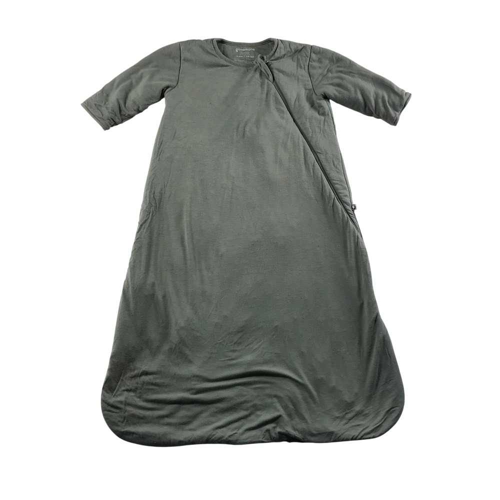 Gunamuna Bamboo Viscose Long Sleeve Sleep Bag 1.0 TOG Sage Green 9-18M
